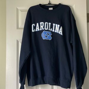 Large champion UNC crewneck worn once
